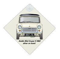 Austin Mini Cooper S MkII 1967-70 Car Window Hanging Sign